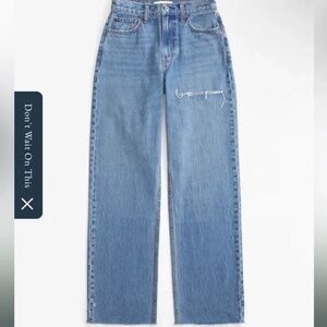 Abercrombie & Fitch Curve Love High Rise Loose Jean Size 26